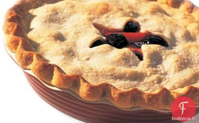 Torta di pesche e ciliegie