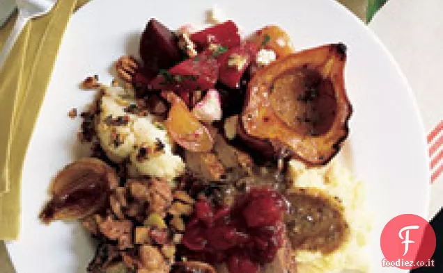 Salsa di mirtilli con ciliegie essiccate