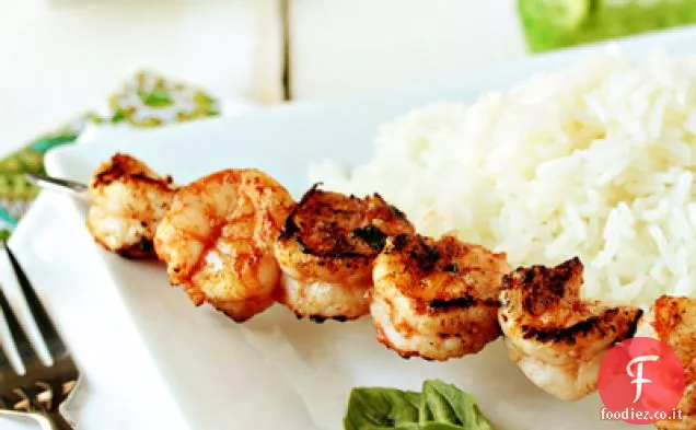 Gamberi alla griglia marinati