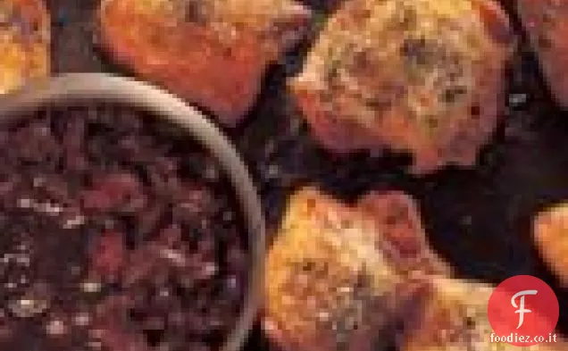 Cosce di pollo arrosto con composta di ciliegia e timo