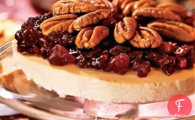 Torta al formaggio chutney di ciliegie