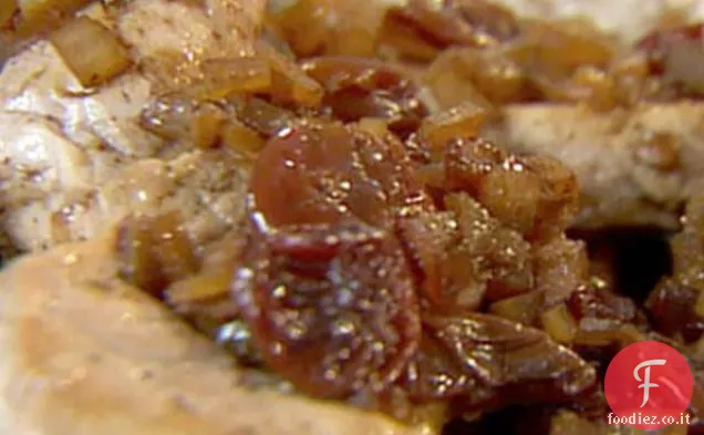Medaglioni di maiale con salsa di ciliegie