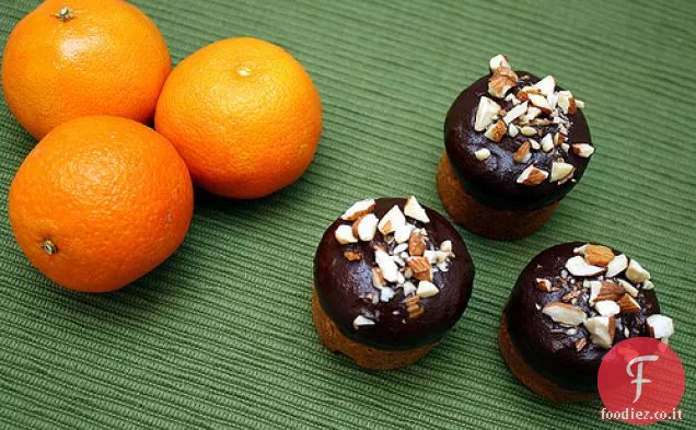Dolci Clementine con glassa al cioccolato fondente