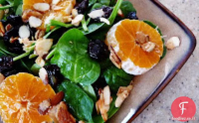 Insalata di Spinaci e Clementine con Zucchero vanigliato Mandorle