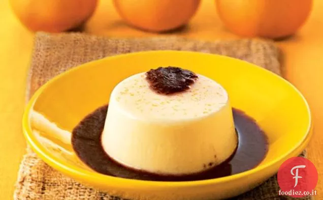 Clementine Latte Cotta con Salsa di Mirtilli