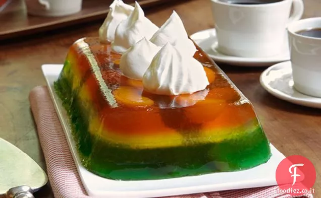 Dessert di gelatina di tripli agrumi