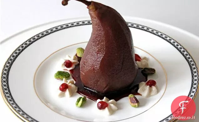 Ricetta pera in camicia di melograno {condividi la nostra tavola delle vacanze}