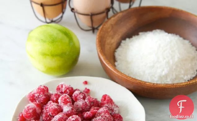 Frittelle di lamponi, lime e cocco