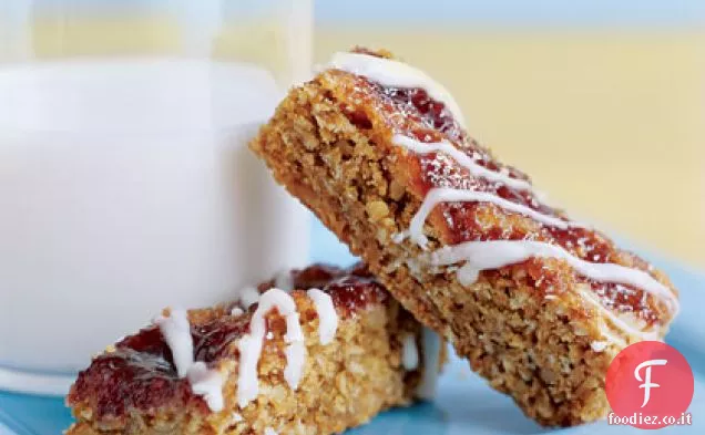 Barrette di farina d'avena al lampone e cocco