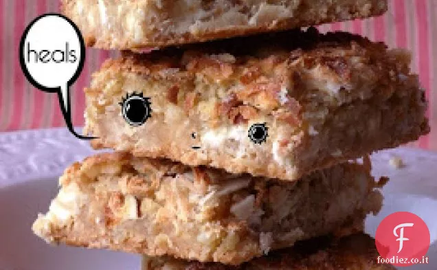 Barrette di biscotti con chip bianco di cocco