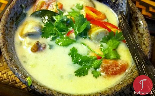 Thai cocco zuppa di pollo ricetta
