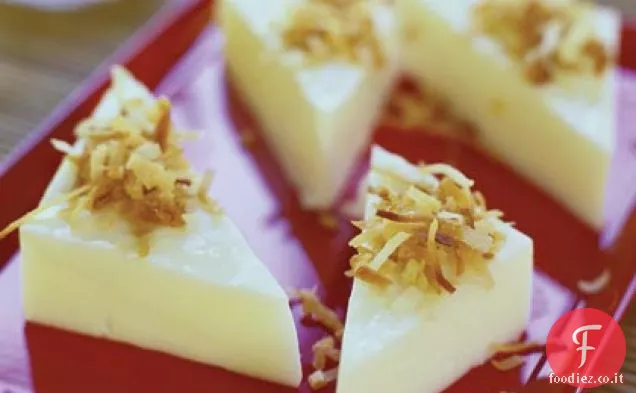 Triangoli di budino di cocco
