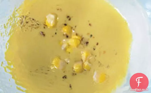 Zuppa di mais e cocco refrigerata