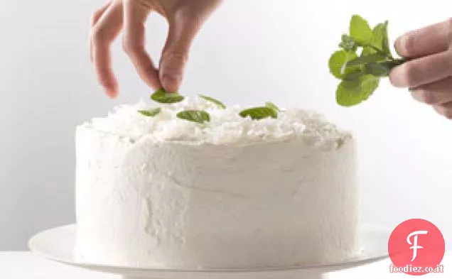 Torta alla crema di cocco e menta