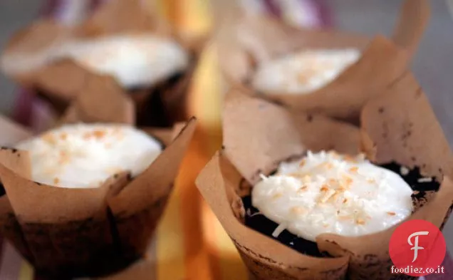 Cupcakes al cioccolato con glassa di cocco