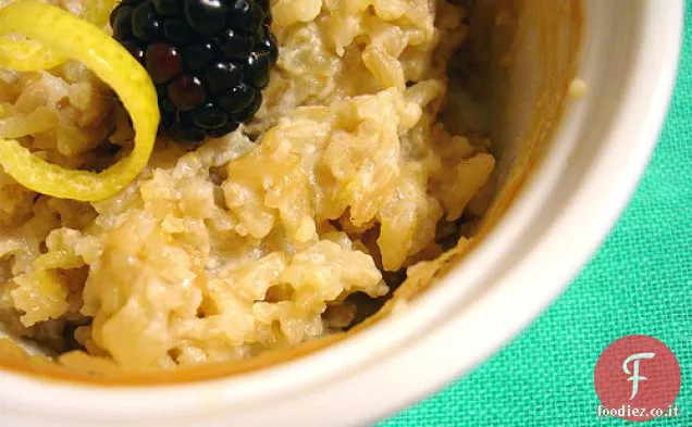 Budino di riso al limone al cocco