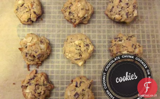 Biscotti al cioccolato al cocco