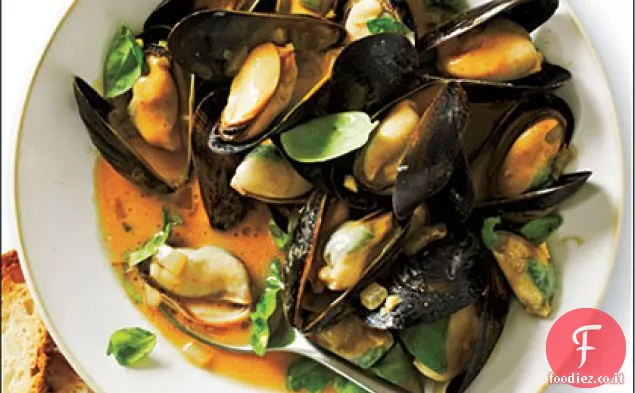 Cozze di cocco al curry