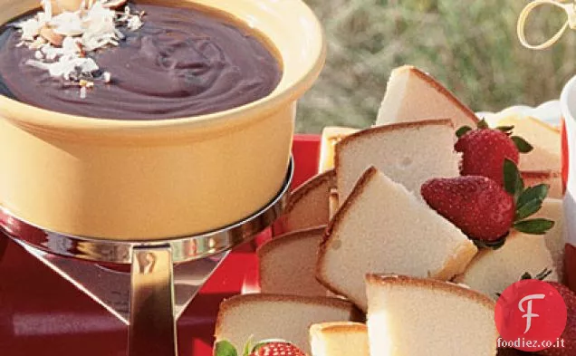 Fonduta di cioccolato e crema di cocco