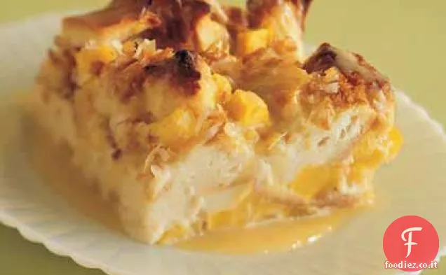 Budino di pane al mango e cocco