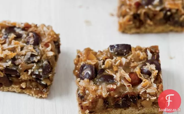 Barrette magiche Dulce de Leche, Cocco e gocce di cioccolato