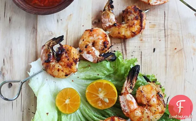 Citronella e Sriracha Gamberi alla griglia