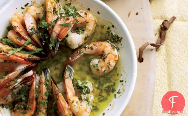 Scampi di gamberi sfrigolanti