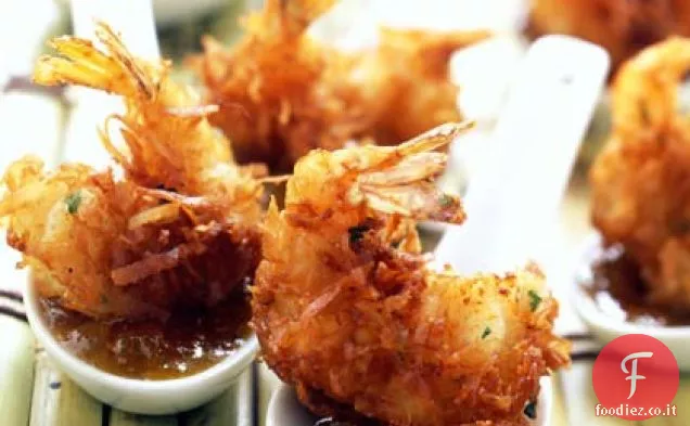 Gamberetti al cocco con salsa di senape Maui