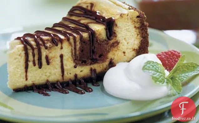 Cheesecake al cioccolato e caffè con salsa Moka