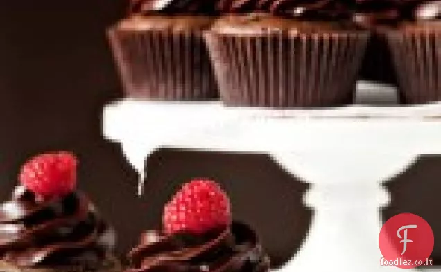 Cupcakes al cioccolato con glassa Chambord