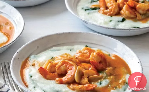 Gamberetti affumicati e grana