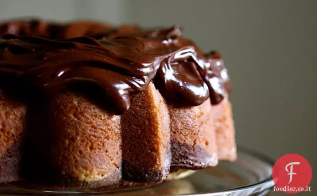 Torta di marmo alla nocciola Moka con Ganache alla panna acida Moka