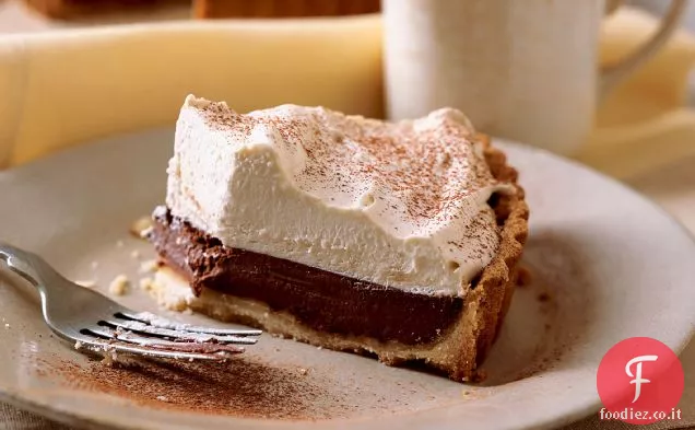 Crostata al Cioccolato agrodolce con Crema al Mascarpone al caffè