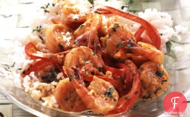 Gamberetti al curry al cocco