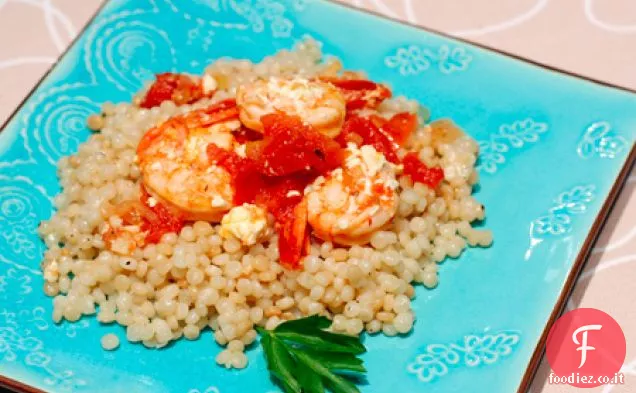 Gamberetti al forno con Feta