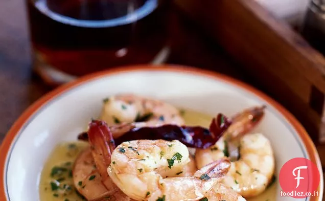 Gamberetti aglicky con olio d'oliva