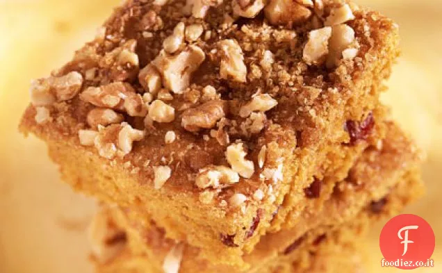 Torta di zucca e mirtilli rossi