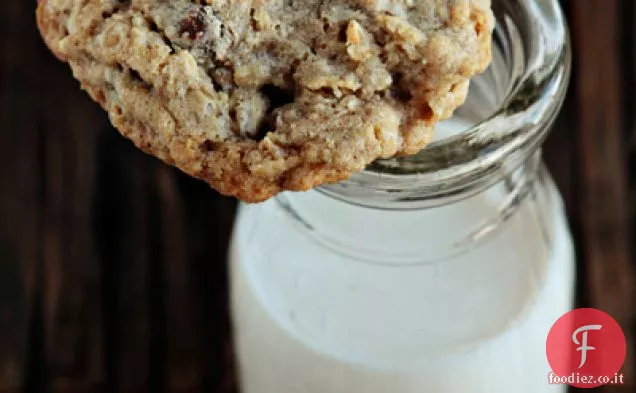 Biscotti di farina d'avena con uvetta di mirtilli rossi