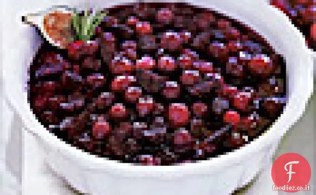 Salsa di mirtilli con porto e fichi secchi