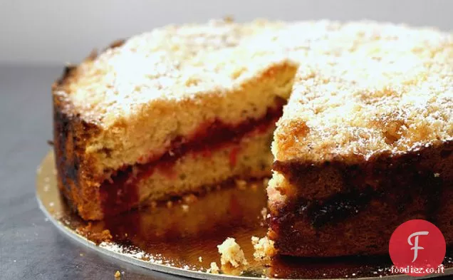 Torta di caffè alla vaniglia di mirtillo