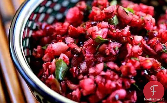 Salsa di mirtilli rossi