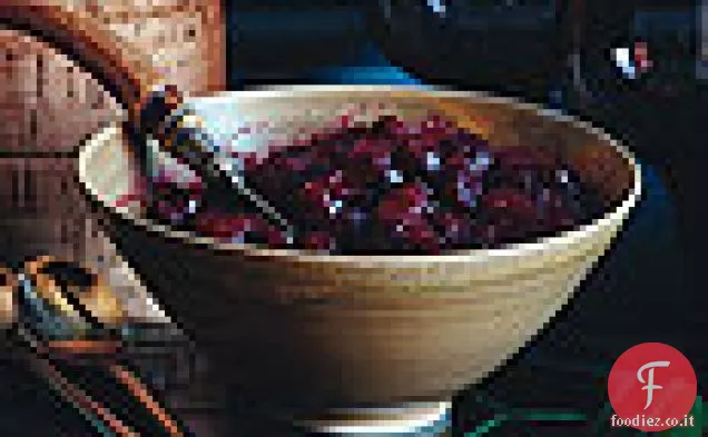 Salsa di mirtilli con datteri e arancia