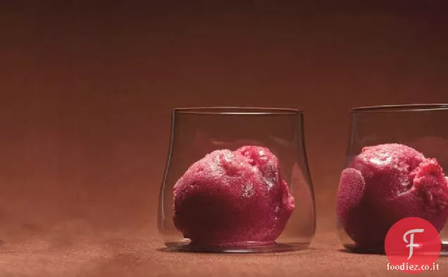 Sorbetto di mirtilli e vaniglia