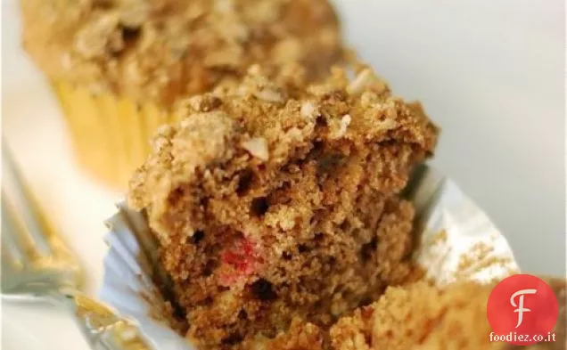 Muffin di avena di spezie di mirtillo integrale