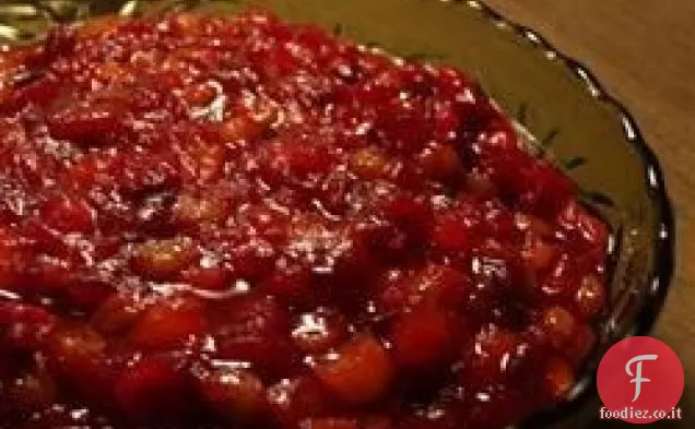 Salsa di mirtilli con albicocche, uvetta e arancia