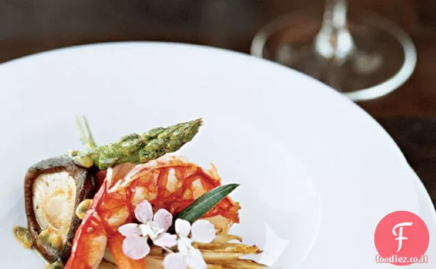 Gamberi jumbo saltati con condimento al frutto della passione