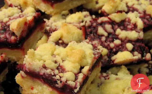 Barrette di mirtilli rossi Streusel