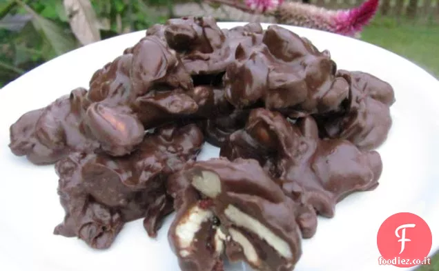 Grappoli di mirtilli al cioccolato nocciola