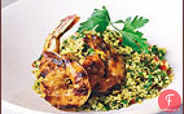 Gamberi alla griglia con marmellata di pomodoro