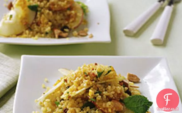 Insalata di quinoa e mele con condimento al curry